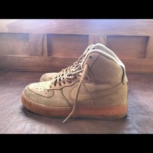 Nike wheat air force 1 high tops